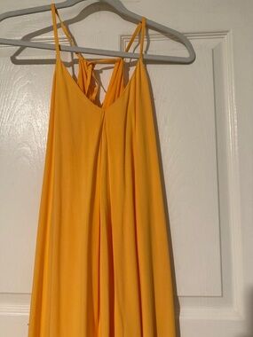 Gianni Bini Bright Yellow Spaghetti Strap dress with packets  Size XS